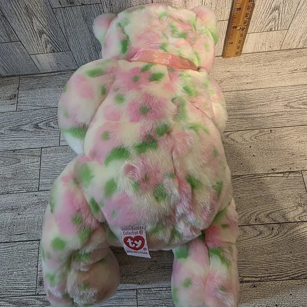 Ty Bloom  Pastel Plush Bear with Flower